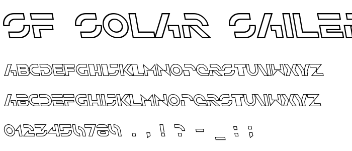 Sf_Solar_Sailer_Outline_Italic font