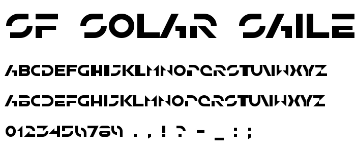 Sf_Solar_Sailer font