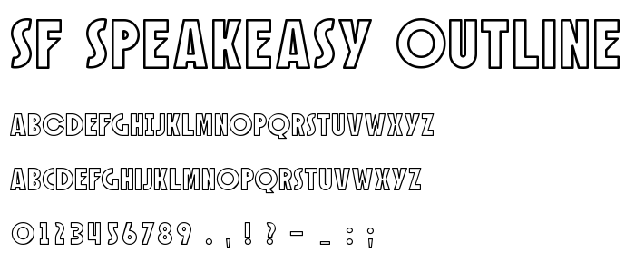 Sf_Speakeasy_Outline font