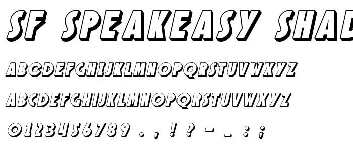 Sf_Speakeasy_Shaded_Oblique font