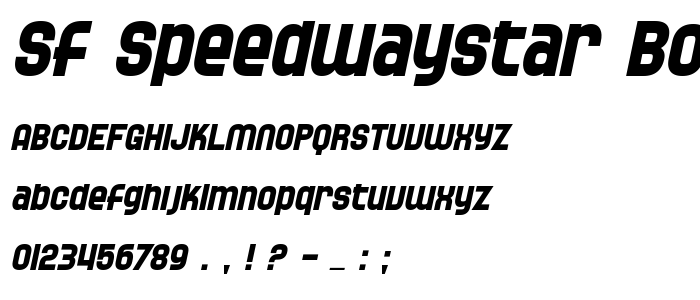 Sf_Speedwaystar_Bold_Oblique font