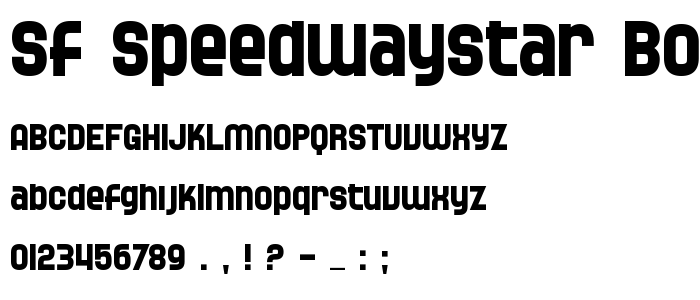 Sf_Speedwaystar_Bold font