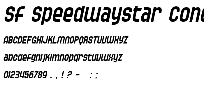 Sf_Speedwaystar_Condensed_Oblique font