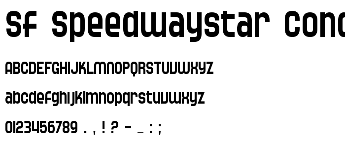 Sf_Speedwaystar_Condensed font