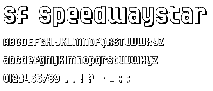 Sf_Speedwaystar_Shaded font