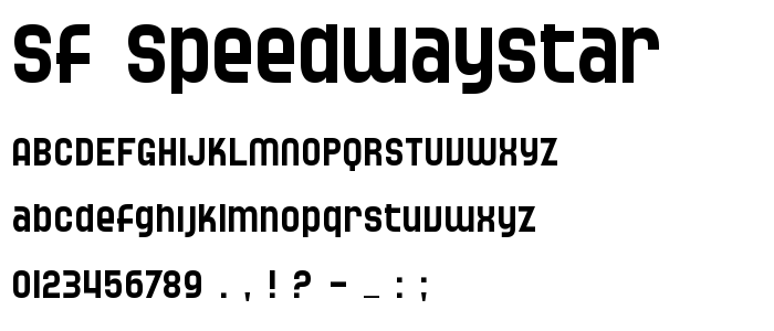 Sf_Speedwaystar font