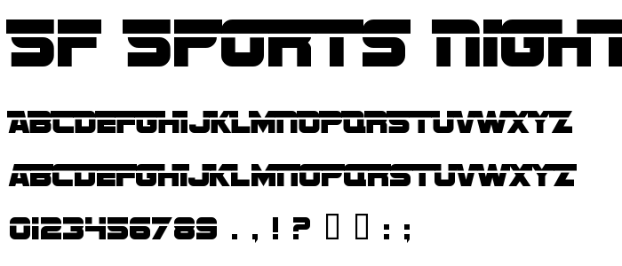Sf_Sports_Night_Altupright font