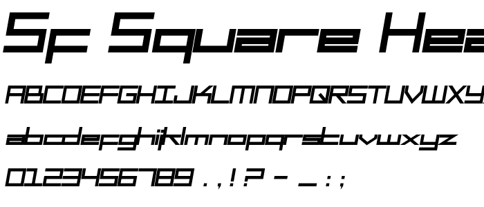 Sf_Square_Head_Bold_Italic font