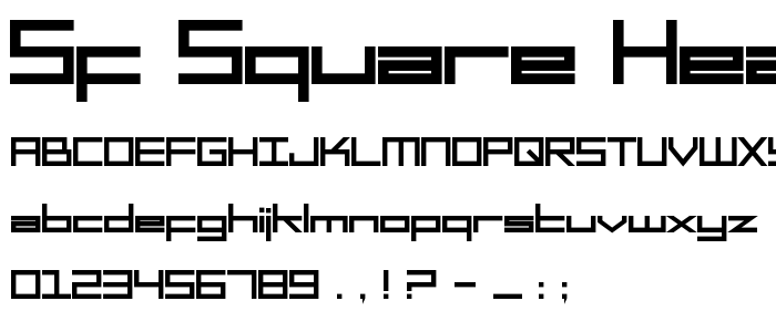 Sf_Square_Head_Bold font