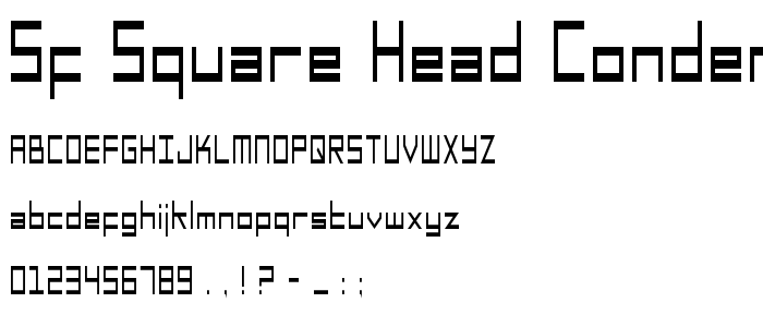 Sf_Square_Head_Condensed font
