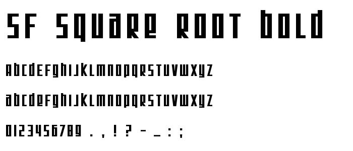Sf_Square_Root_Bold font