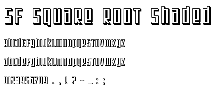 Sf_Square_Root_Shaded font