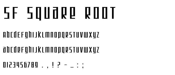 Sf_Square_Root font
