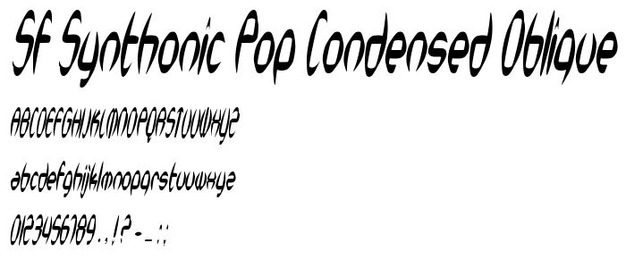 Sf_Synthonic_Pop_Condensed_Oblique font