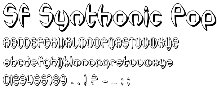 Sf_Synthonic_Pop_Shaded font