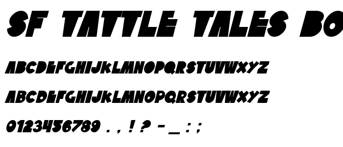Sf_Tattle_Tales_Bold_Italic font