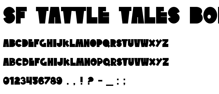 Sf_Tattle_Tales_Bold font