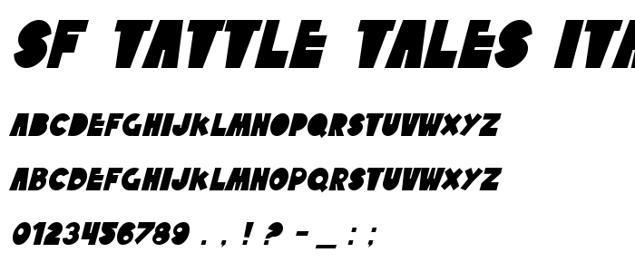 Sf_Tattle_Tales_Italic font