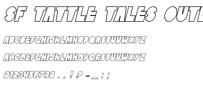 Sf_Tattle_Tales_Outline_Italic font