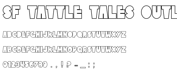 Sf_Tattle_Tales_Outline font