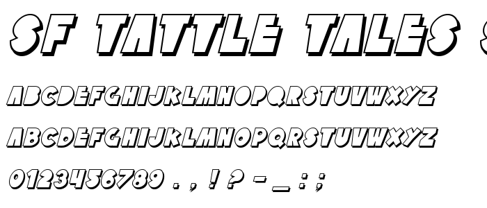 Sf_Tattle_Tales_Shadow_Italic font