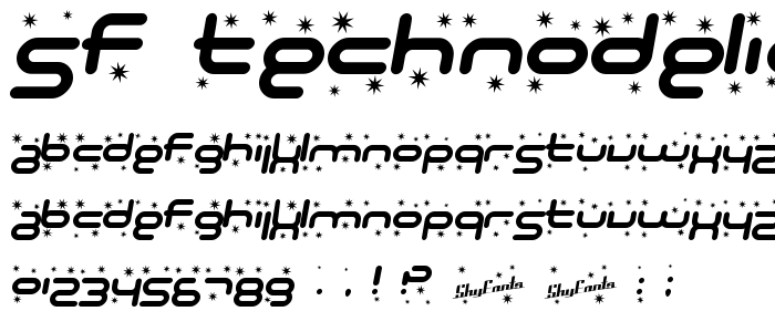 Sf_Technodelight_Bold_Italic font