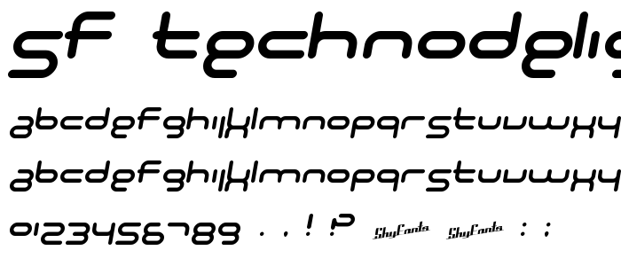 Sf_Technodelight_Ns_Italic font