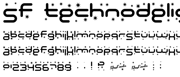 Sf_Technodelight font