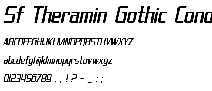 Sf_Theramin_Gothic_Condensed_Oblique font