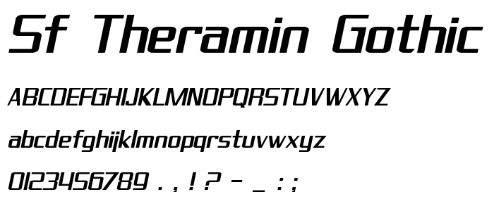 Sf_Theramin_Gothic_Oblique font