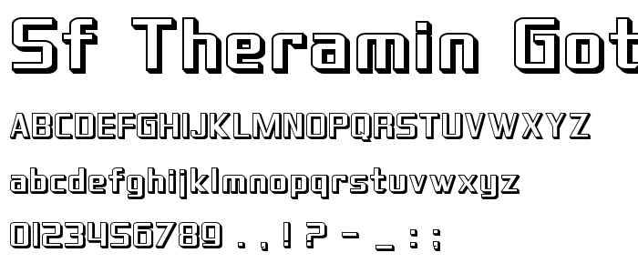 Sf_Theramin_Gothic_Shaded font