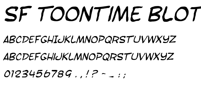 Sf_Toontime_Blotch_Italic font