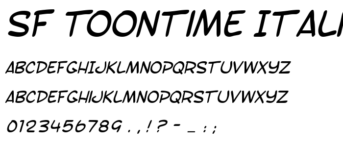 Sf_Toontime_Italic font