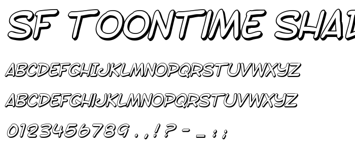 Sf_Toontime_Shaded_Italic font