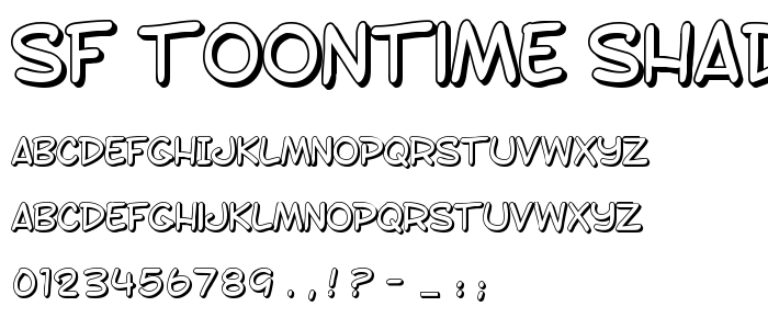 Sf_Toontime_Shaded font