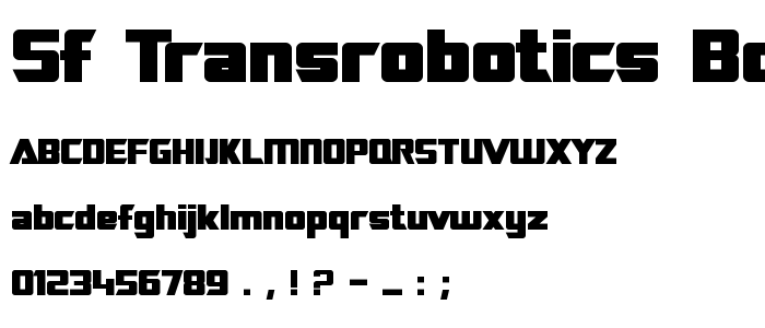 Sf_Transrobotics_Bold font