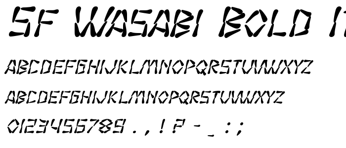 Sf_Wasabi_Bold_Italic font