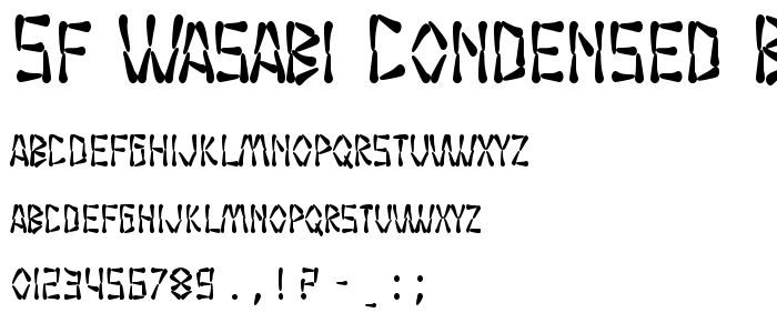 Sf_Wasabi_Condensed_Bold font