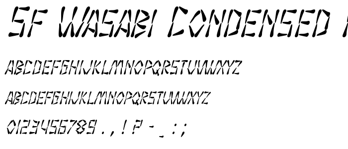 Sf_Wasabi_Condensed_Italic font