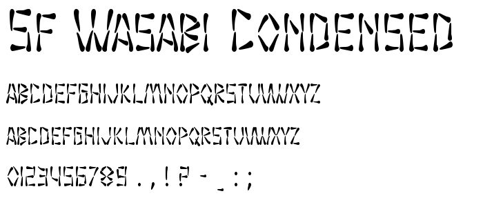 Sf_Wasabi_Condensed font