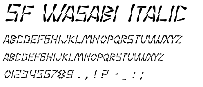 Sf_Wasabi_Italic font