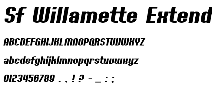 Sf_Willamette_Extended_Bold_Italic font