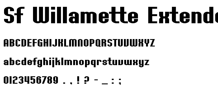 Sf_Willamette_Extended_Bold font