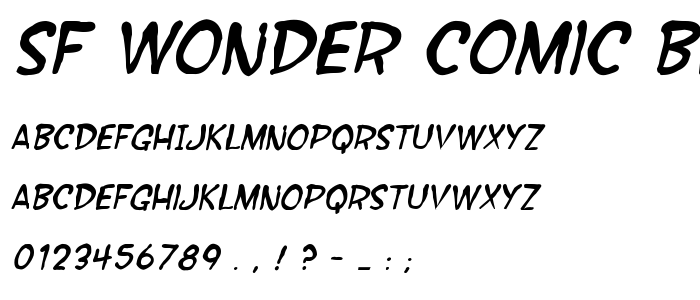 Sf_Wonder_Comic_Blotch_Italic font