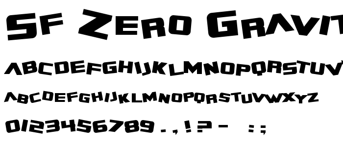 Sf_Zero_Gravity_Bold font