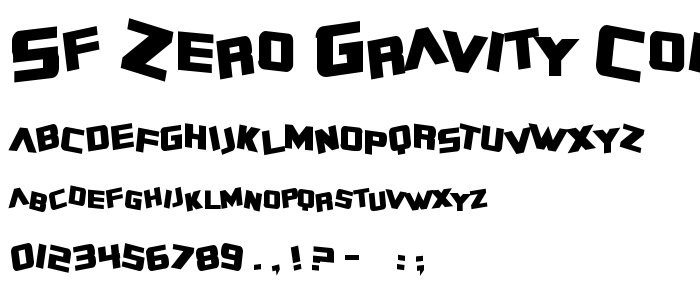 Sf_Zero_Gravity_Condensed_Bold font