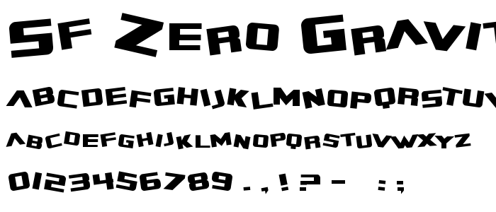 Sf_Zero_Gravity font