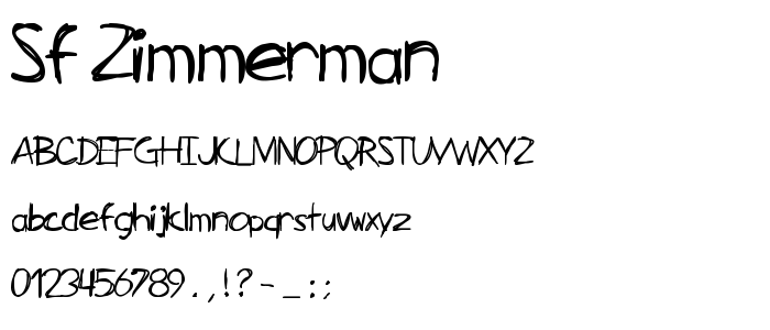 Sf_Zimmerman font