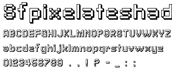 Sfpixelateshaded font