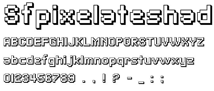 Sfpixelateshaded_Bold font